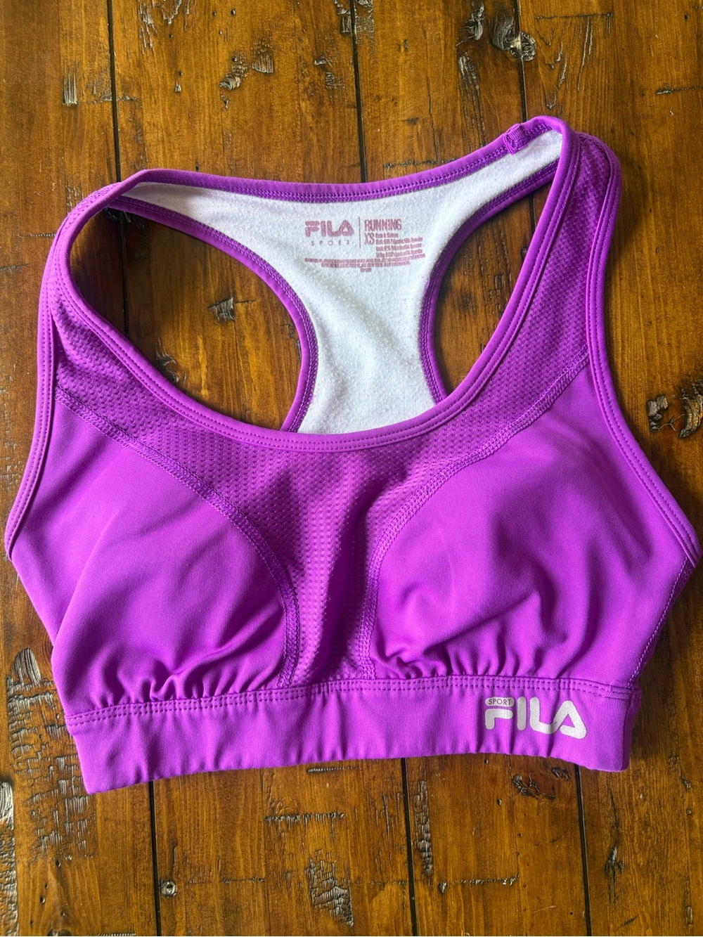 FILA Bright Purple Racerback Support Sports Bra